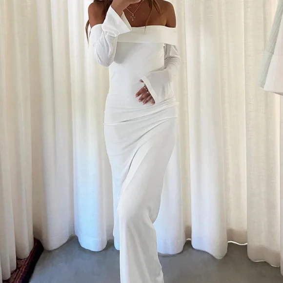 chinese dress ladies Chelsea Maxi Dress White main image 0
